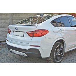 Накладка сплиттер центральная на задний бампер вариант 2 на BMW X4 F26 M-Paket